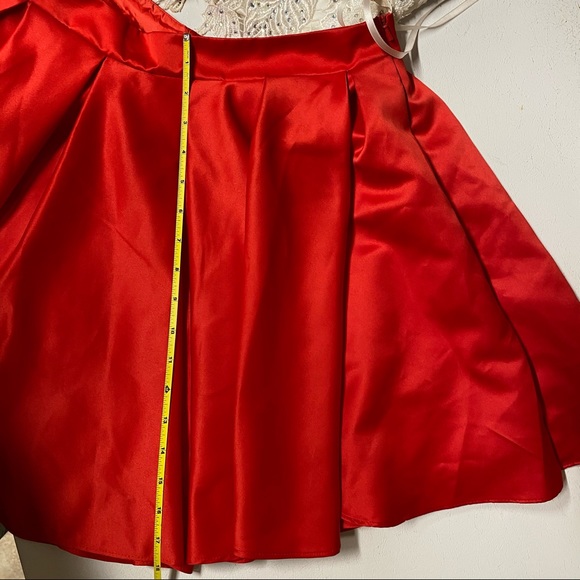 Dave & Johnny Formal 2-Piece Red & White Dress Sz 7/8 - Picture 13 of 16